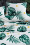 L'essentiel linge de maison Conjunto de doble piqué Monstera - Green de algodón